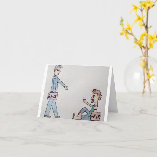 Carte de note de grâce (Fleur jaune)