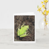 Carte de note de grenouille arborescente - "Envy G (Fleur jaune)