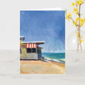 Carte de note de gril d'océan (Fleur jaune)