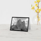 Carte de note de grimpeur de montagne (blanc) (Fleur jaune)