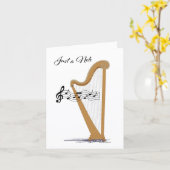 Carte de note de harpe musicale avec des lignes à (Fleur jaune)