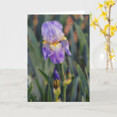 Carte de note de jardin d'art floral de fleur d'ir (Fleur jaune)