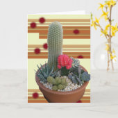 Carte de note de Jardin de cactus no 2 (Fleur jaune)
