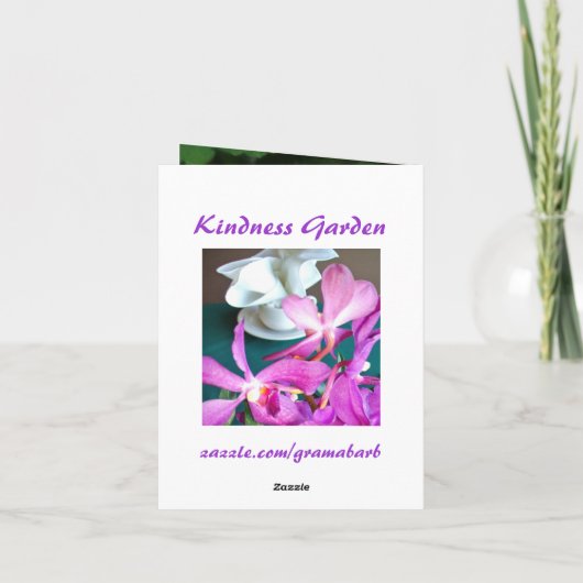 Carte de note de jardin de gentillesse (Dos)