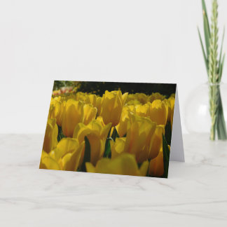 Carte de note de jardin de tulipes rêveur