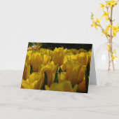 Carte de note de jardin de tulipes rêveur (Fleur jaune)