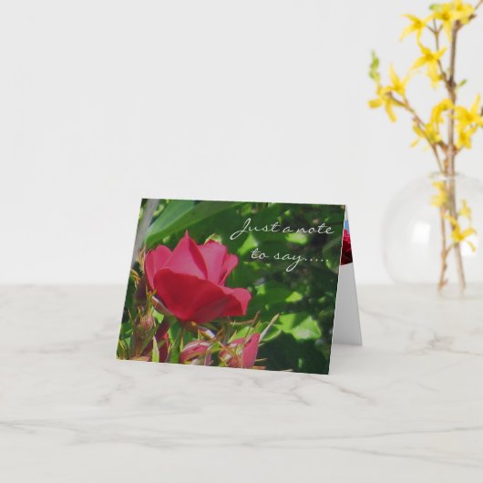 Carte de note de jardin rose (Fleur jaune)