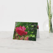 Carte de note de jardin rose (Devant)