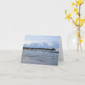 Carte de note de jetée de plage (Fleur jaune)