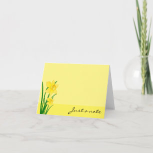 Carte de note de jonquilles