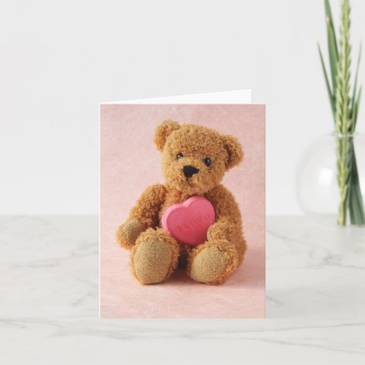 carte de note de l' ours i luv u (Devant)