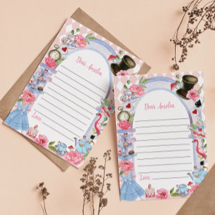 Carte de note de la capsule de temps Alice au pays