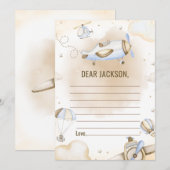 Carte de note de la capsule de temps de l'avion Vi (Devant / Derrière)