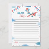 Carte de note de la capsule de temps de vol de l'a (Devant)