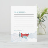 Carte de note de la capsule de temps de vol de l'a (Debout devant)