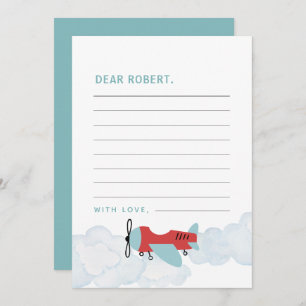 Carte de note de la capsule de temps de vol de l'a