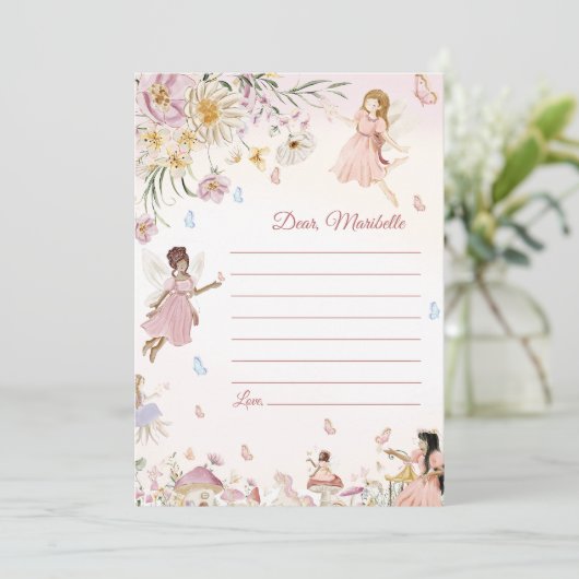 Carte de note de la capsule Fairy First Birth Time (Debout devant)