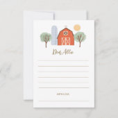 Carte de note de la capsule pour l'heure d'anniver (Devant)