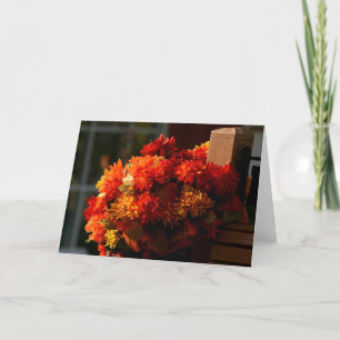 Carte de note de la clôture d'automne