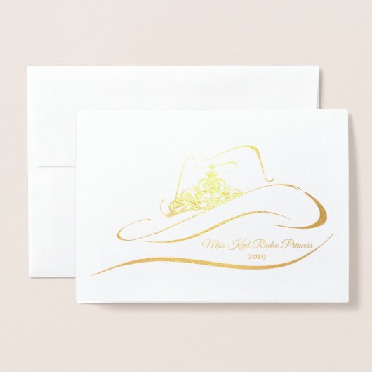 Carte de note de la Couronne Foil Crown (Devant avec enveloppe)