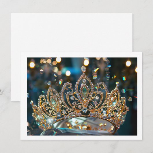 Carte de note de la couronne Pageant (Devant / Derrière)