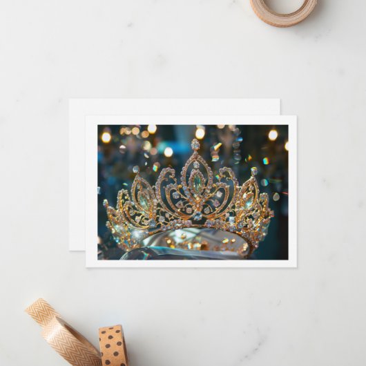 Carte de note de la couronne Pageant (Devant/Arrière en situation)