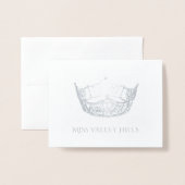 Carte de note de la couronne style America (Devant avec enveloppe)