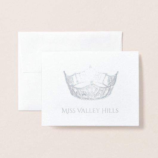 Carte de note de la couronne style America (Devant avec enveloppe)