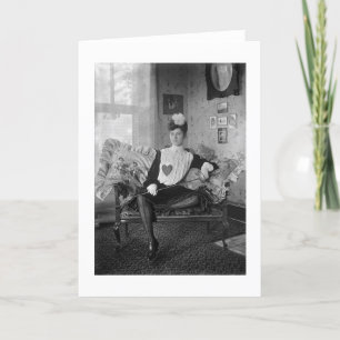 Carte de note de la femme vintage Foil Fencer