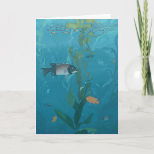 Carte de note de la forêt Kelp