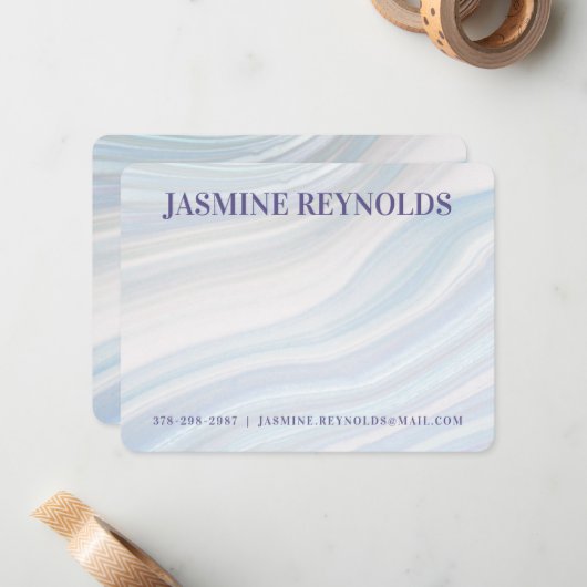 Carte de note de la géode du marbre cool (Devant/Arrière en situation)