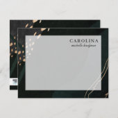 Carte de note de la géode métallique (Devant / Derrière)