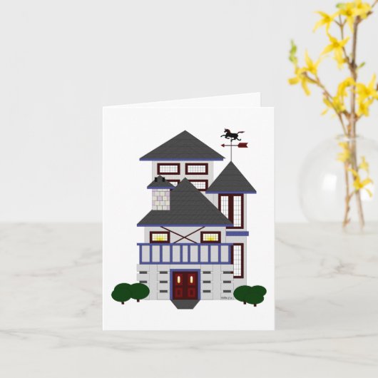 Carte de note de la maison (Fleur jaune)