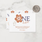 Carte de note de la mignonne Boho Daisy Merci (Devant/Arrière en situation)