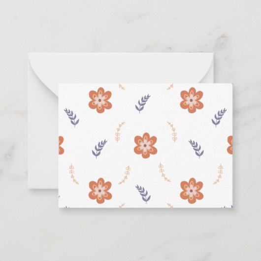 Carte de note de la mignonne Boho Daisy Merci (Dos)