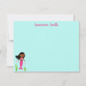 Carte de note de la papeterie de sirène rose (Devant)