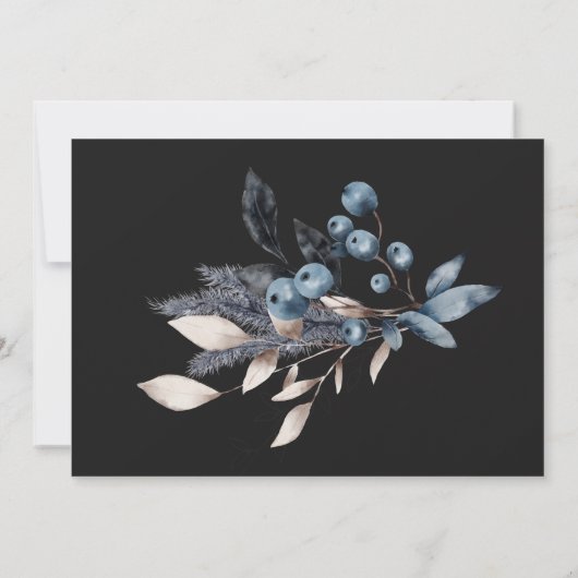 Carte de note de la papeterie du Monogramme bleu h (Dos)