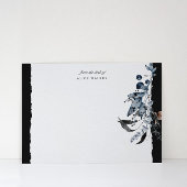 Carte de note de la papeterie du Monogramme bleu h