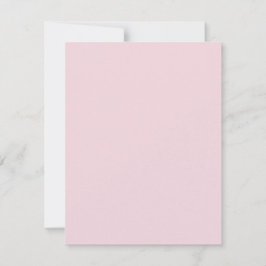 Carte de note de la pouponnière de bébé rose rayée (Dos)