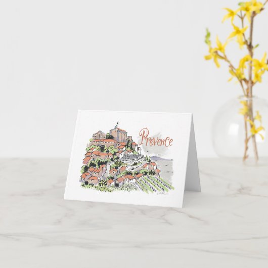 Carte de note de la Provence Gordes (Fleur jaune)