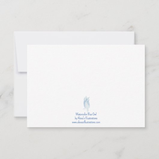 Carte de note de la Sororité de la Chouette d'aqua (Dos)