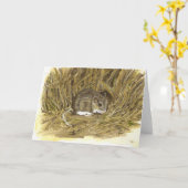 Carte de note de la souris de champ (Fleur jaune)