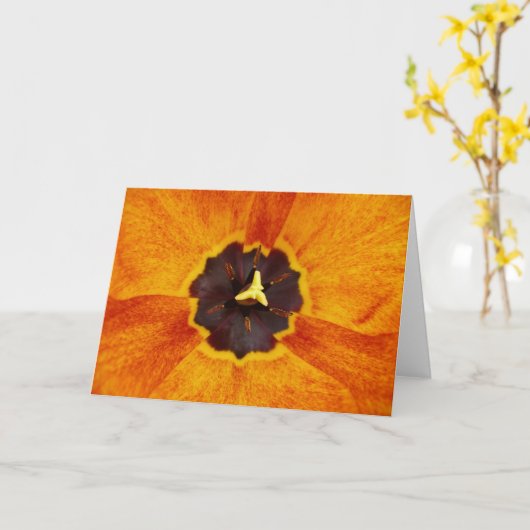 Carte de note de la tulipe modifiée (Fleur jaune)