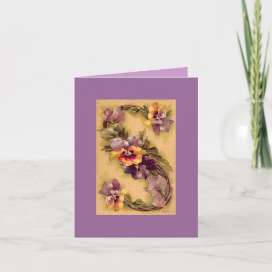 CARTE de NOTE de l'alphabet S. de Catherine Klein (Devant)