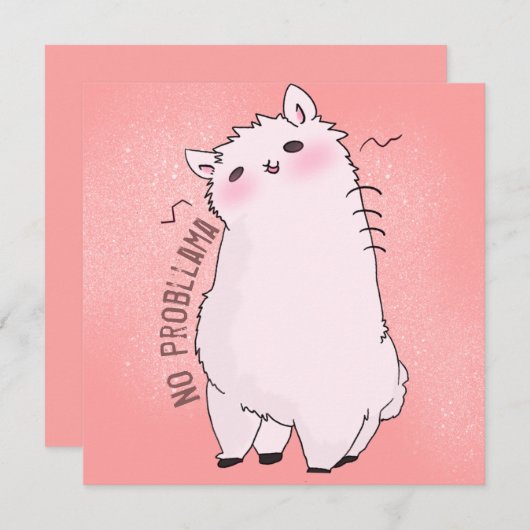 Carte de note de lama (Devant / Derrière)