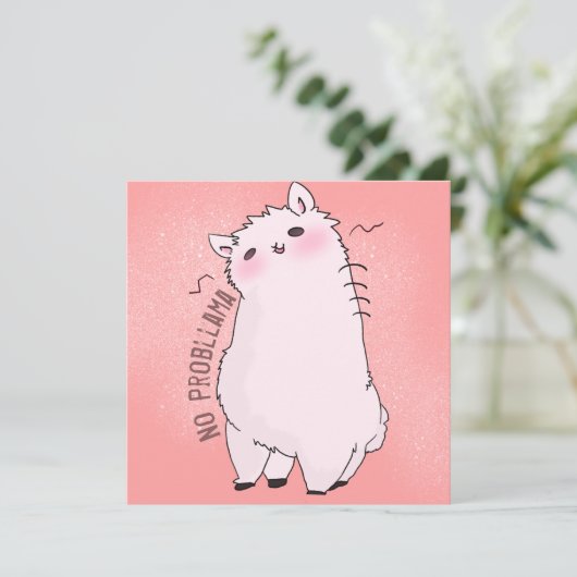 Carte de note de lama (Debout devant)