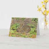 Carte de note de lapin de marais (Fleur jaune)
