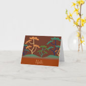 Carte de note de l'arbre à look asiatique (Fleur jaune)