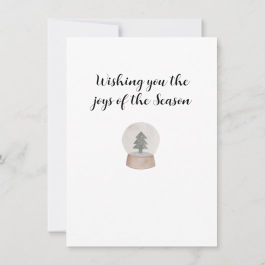 Carte de note de l'arbre de Noël (Dos)