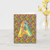 Carte de note de l'artiste (Fleur jaune)